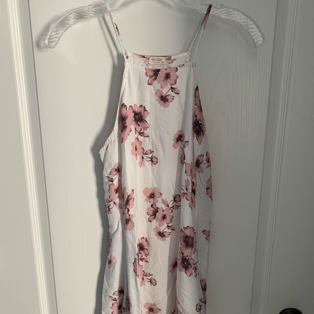 High neck floral dress